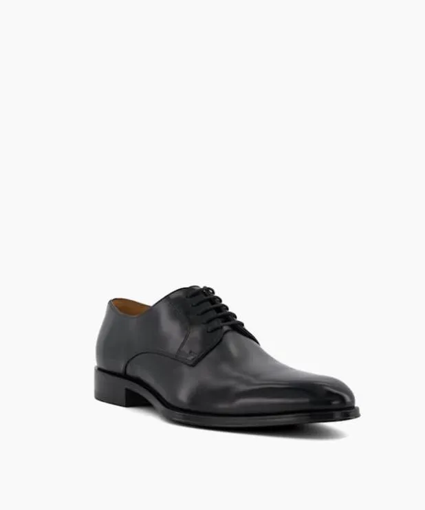 Dune London Black Shoes Men Premium Leather Derby Shoes Black Leather