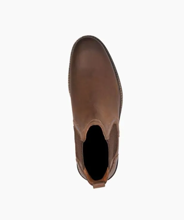 Dune London Brown Boots Men Wide Fit Leather Chelsea Boots Brown