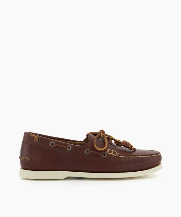 Dune London Brown Shoes Men Leather Boat Shoes Brown