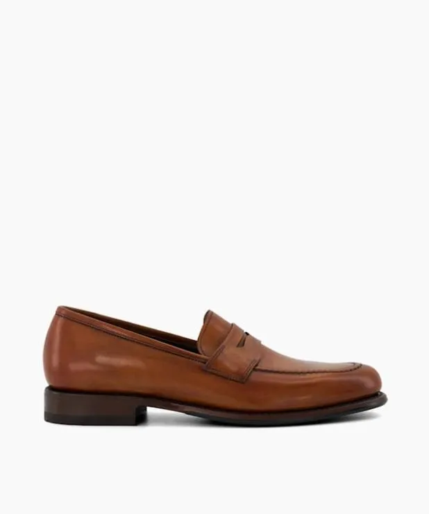 Dune London Brown Shoes Men Loake Calf Leather Loafer Brown