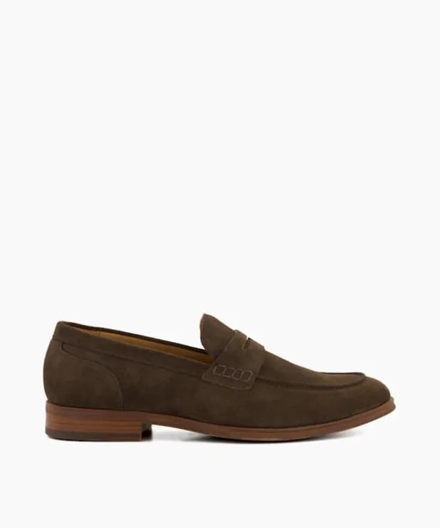 Dune London Brown Shoes Men Wide Fit Penny Loafers Brown