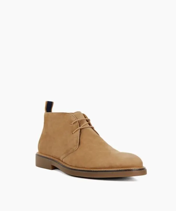 Dune London Chukka Boots Men Round Toe Casual Lace Up Boots Neutral