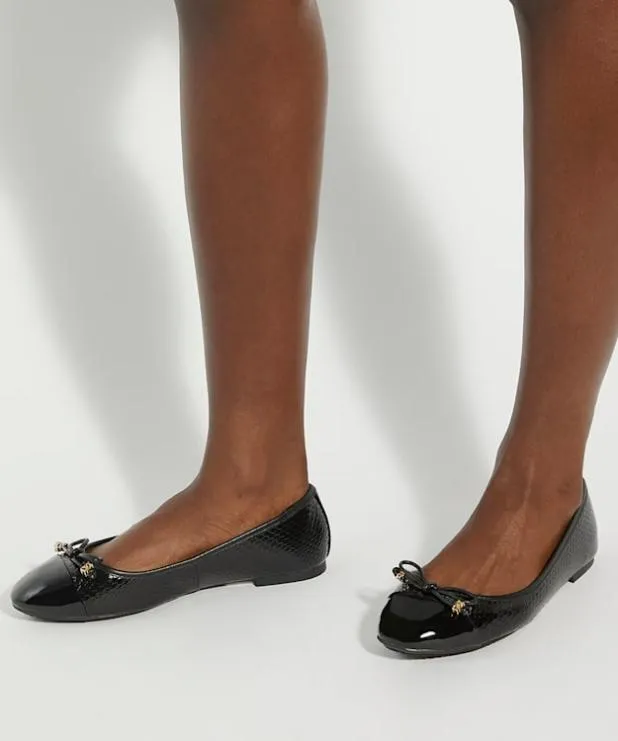 Dune London Flat Shoes Women CharmDetail Ballet Shoes Black