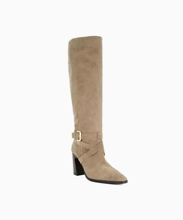 Dune London Knee High Boots Women Block Heel Knee High Boots Neutral