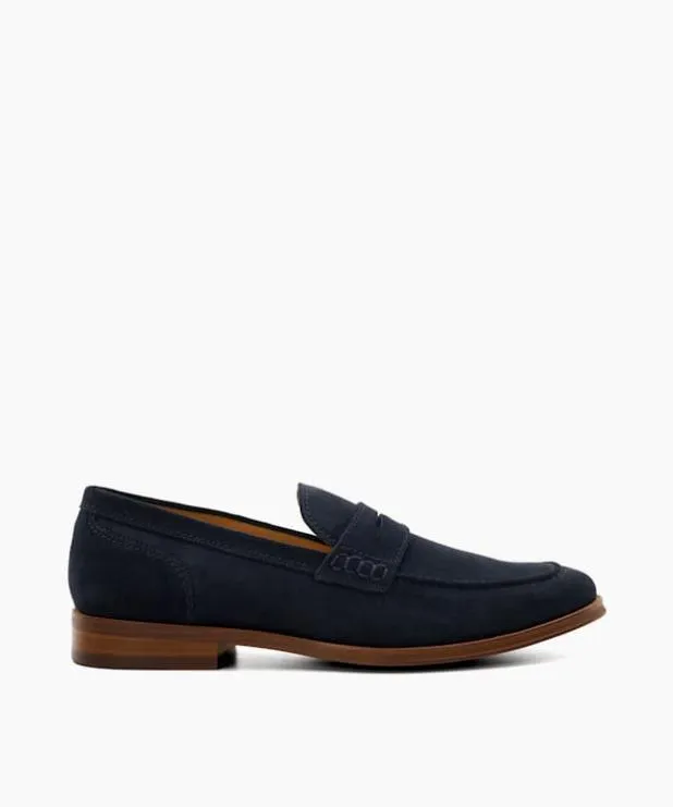 Dune London Smart Shoes Men Smart Moccasin Loafers Blue