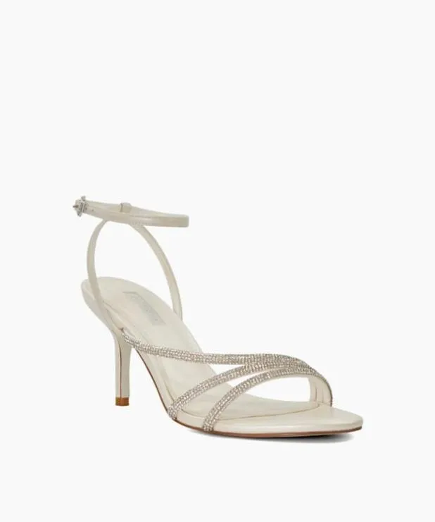 Dune London White Sandals Women Diamante Embellished Sandals White