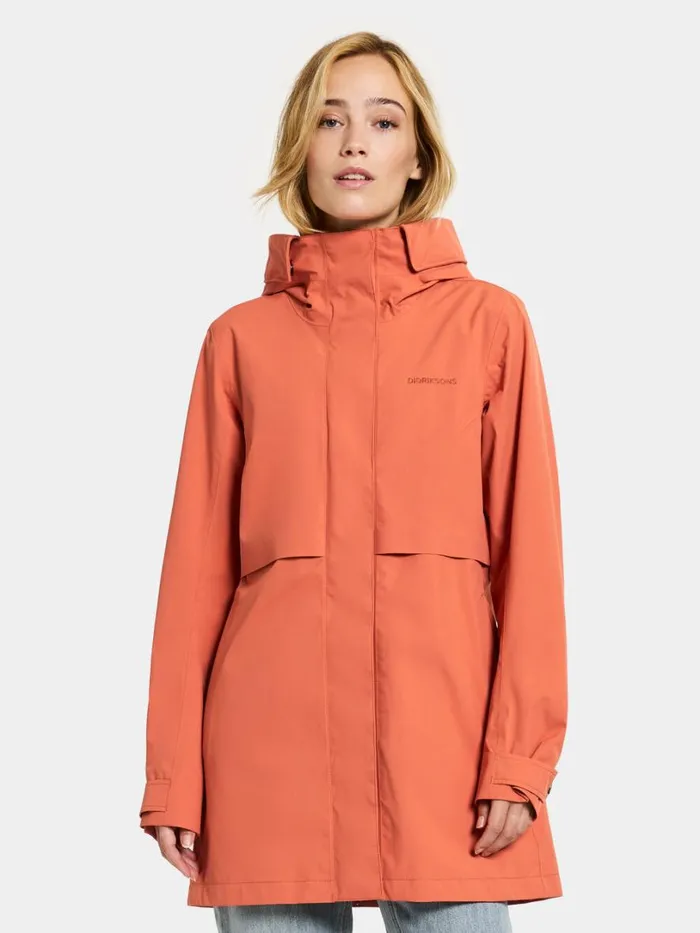 Edith Parka Brique Red Women Didriksons Spring Jackets