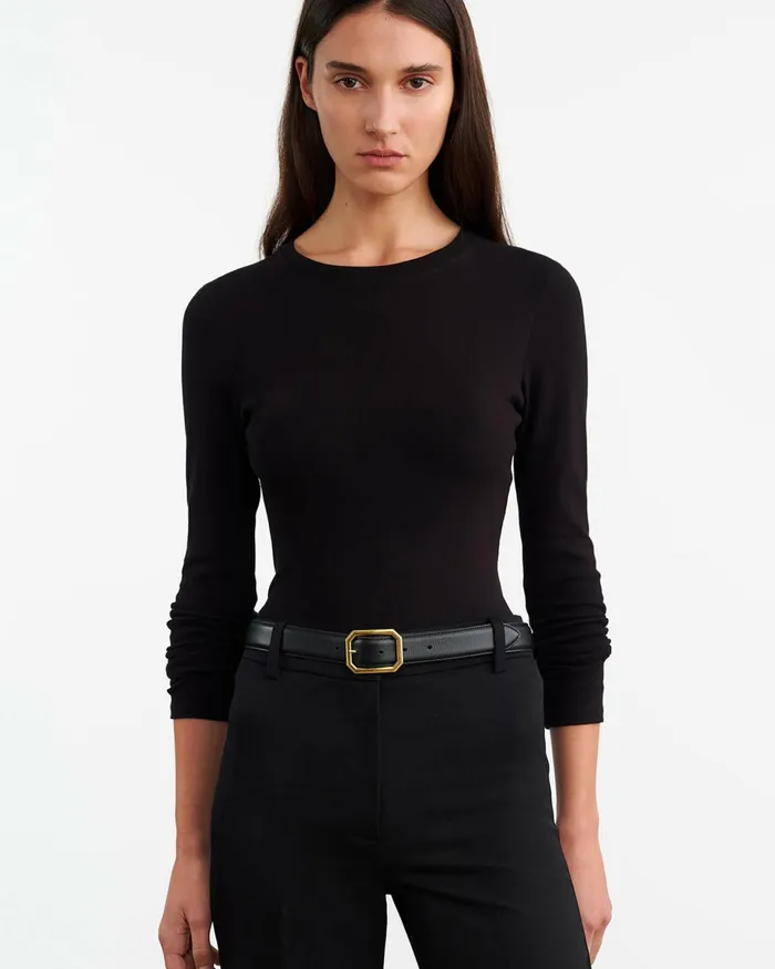 EMELIE LONG SLEEVE TEE Black Women Nili Lotan Tees