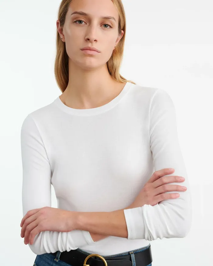 EMELIE LONG SLEEVE TEE Black Women Nili Lotan Tees