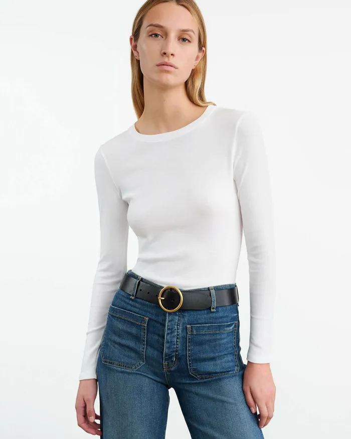 EMELIE LONG SLEEVE TEE Black Women Nili Lotan Tees