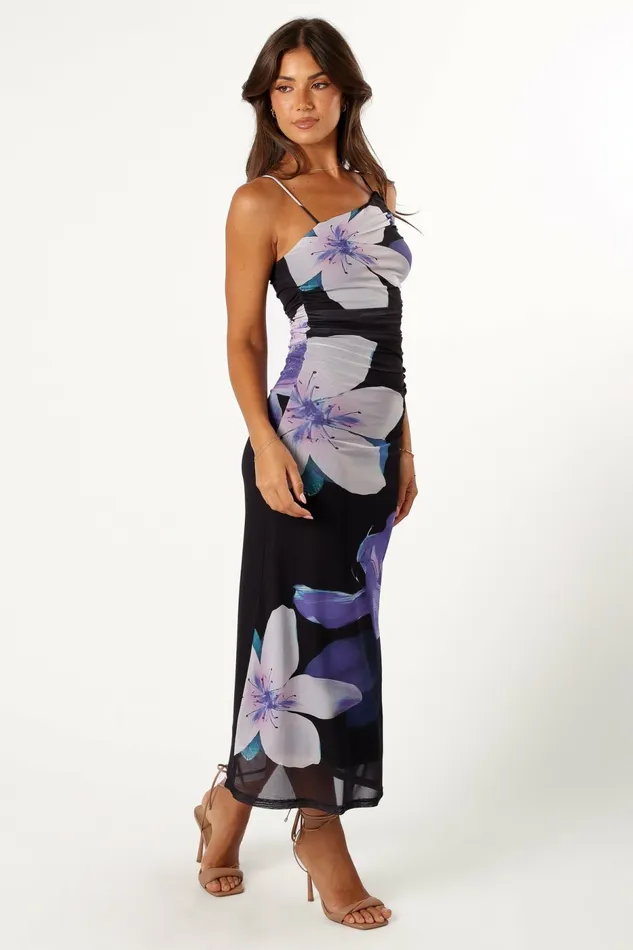 Event Dresses Jasmine Maxi Dress Black Floral 8211 Petal and Pup Women