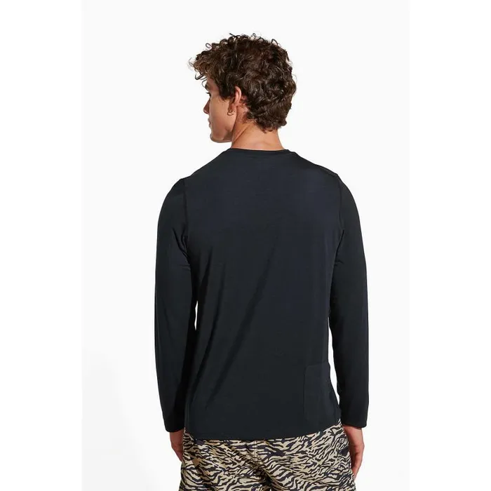 Everyday Long Sleeve Tee With Tencel Black Men Merrell Tops Everyday Long Sleeve Tee With Tencel Black Men Merrell Tops