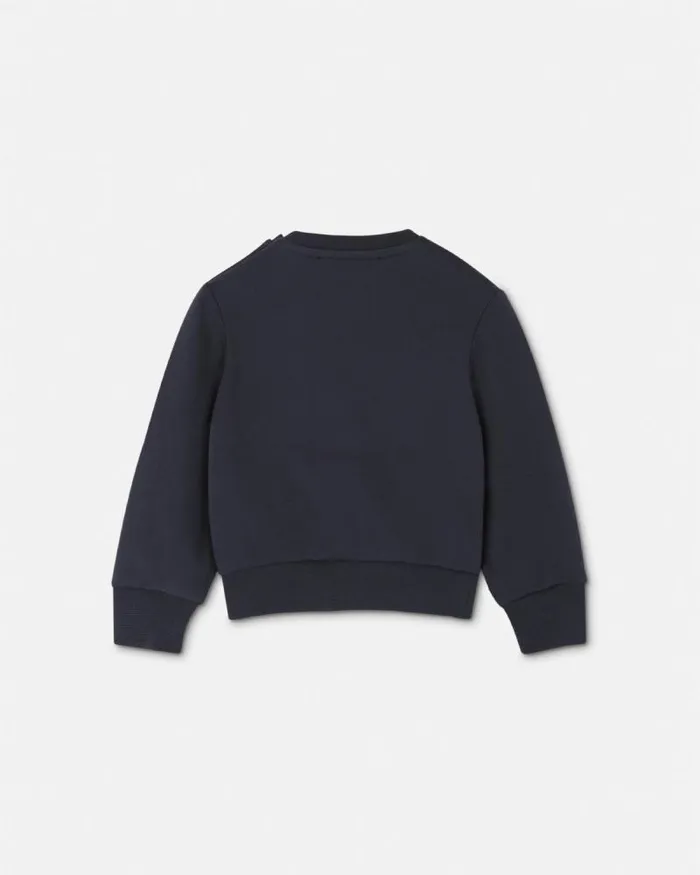 Falling Flowers Logo Baby Sweatshirt Blue Children Versace Clothing
