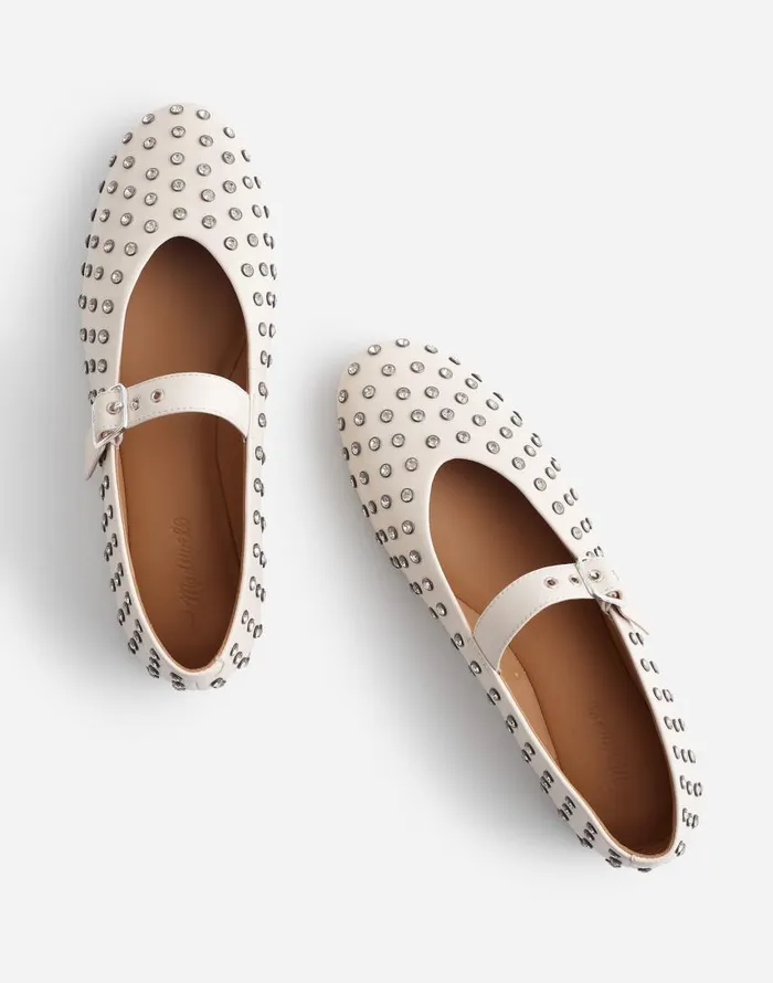 Flats and Loafers Women Madewell The Remy Mary Jane Flat Ecru