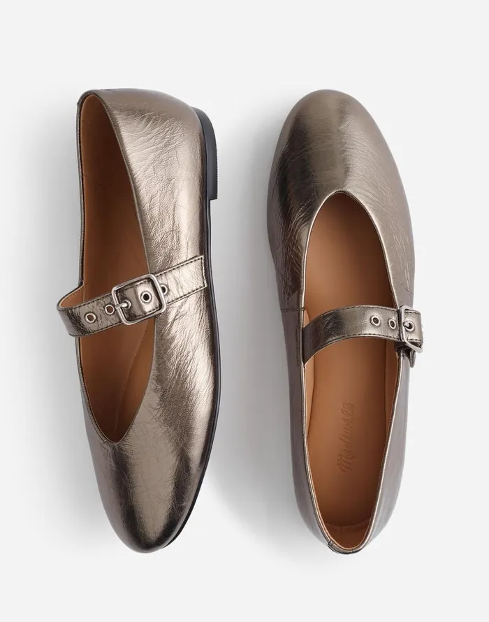 Flats and Loafers Women Madewell The Remy Mary Jane Flat Pewter Multi