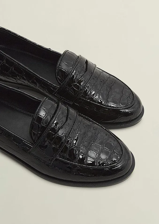 Flats Women HOBBS Lillian Leather Loafers Black