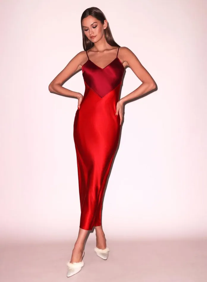 Fleur Du Mal Dresses Scarlet Slip Dress Rouge 8211 Women