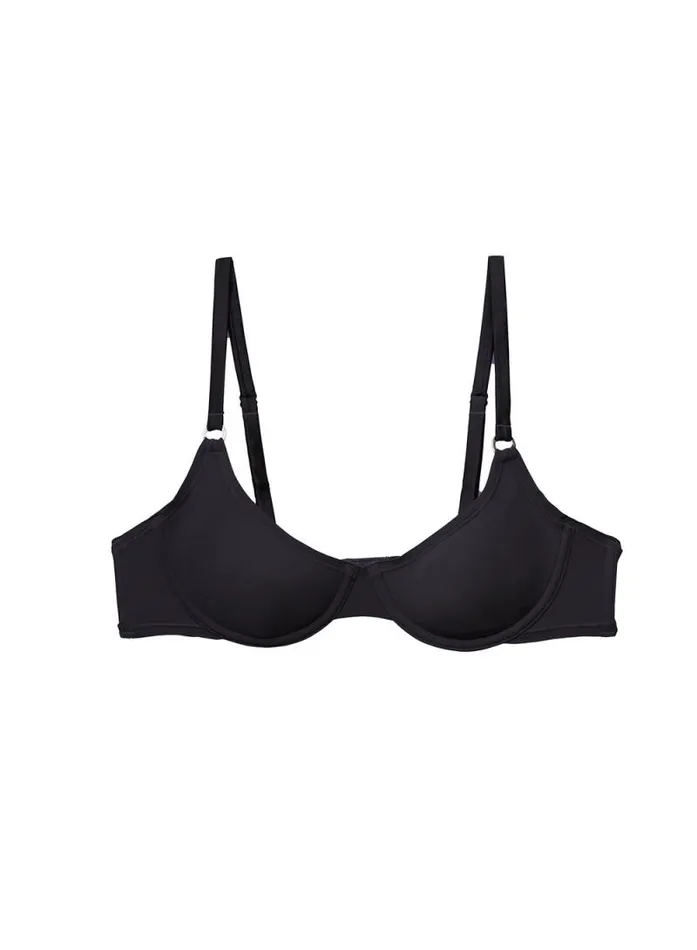 Fleur Du Mal Essentials Bras Le Stretch Micro Demi Bra Black 8211 Women