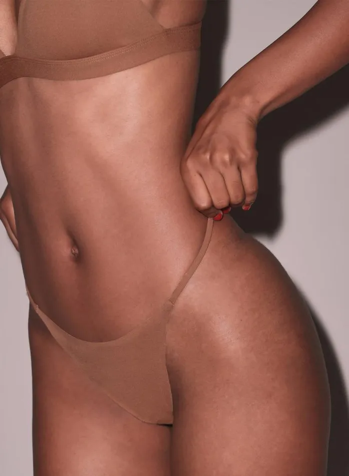 Fleur Du Mal Essentials Panties Le Stretch Micro VString Caramel 8211 Women