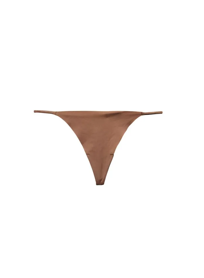 Fleur Du Mal Essentials Panties Le Stretch Micro VString Caramel 8211 Women