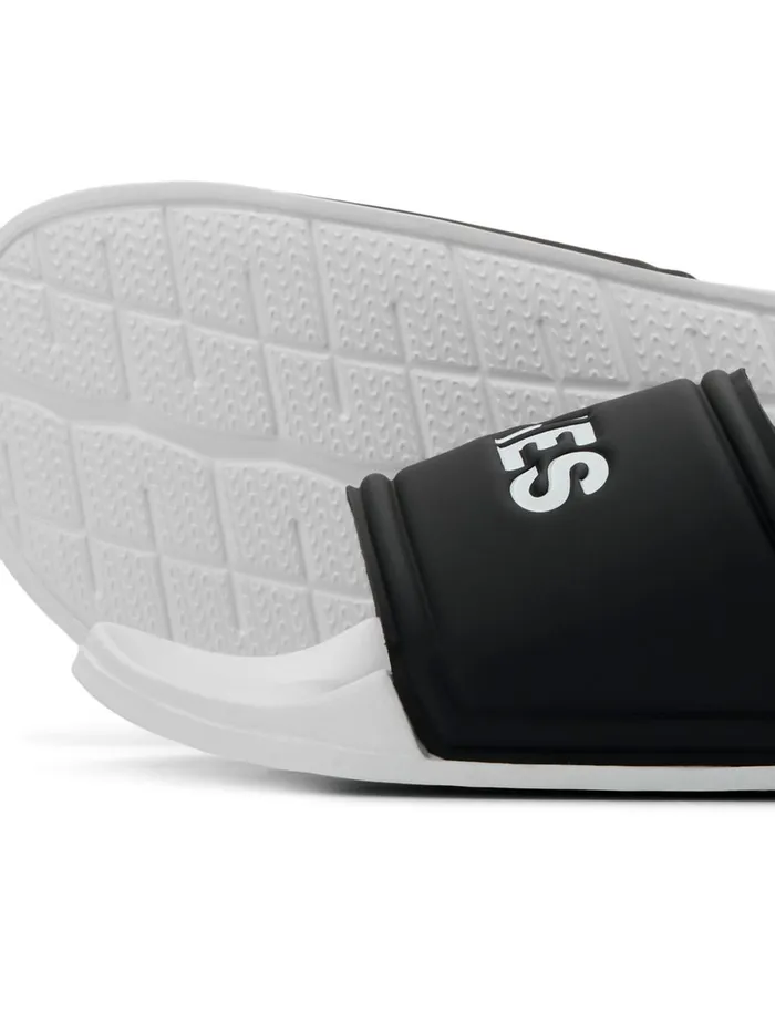 Flip Flops and Sandals JACK and JONES Mens LOGO POOL SLIDES White White Near Me
