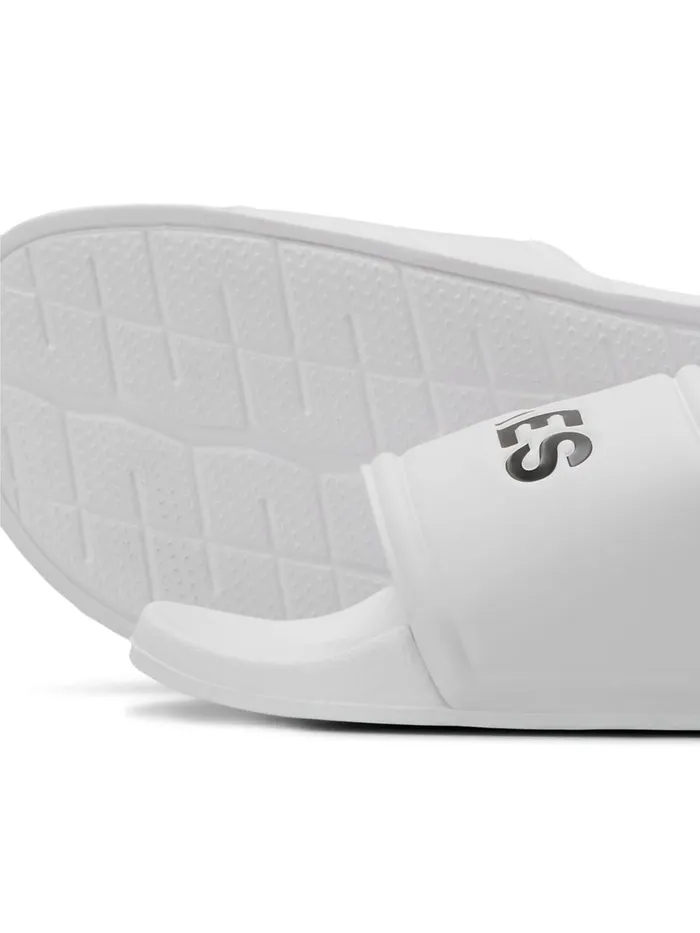 Flip Flops and Sandals JACK and JONES Mens LOGO POOL SLIDES White White Online