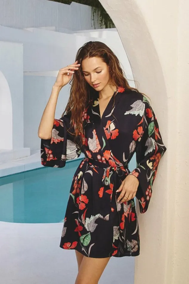 Floral Dresses Clerice Long Sleeve Mini Dress Navy 8211 Petal and Pup Women