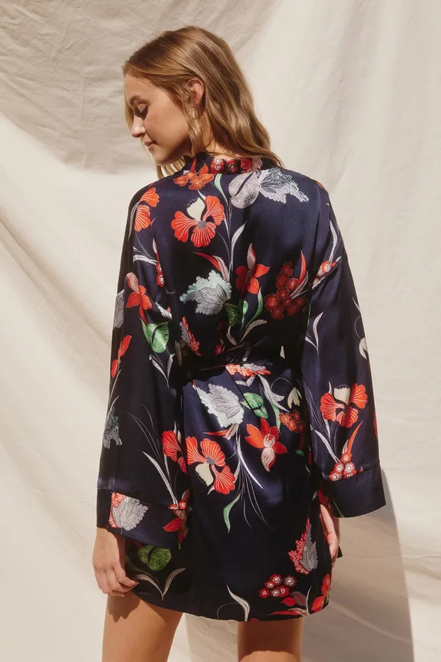 Floral Dresses Clerice Long Sleeve Mini Dress Navy 8211 Petal and Pup Women