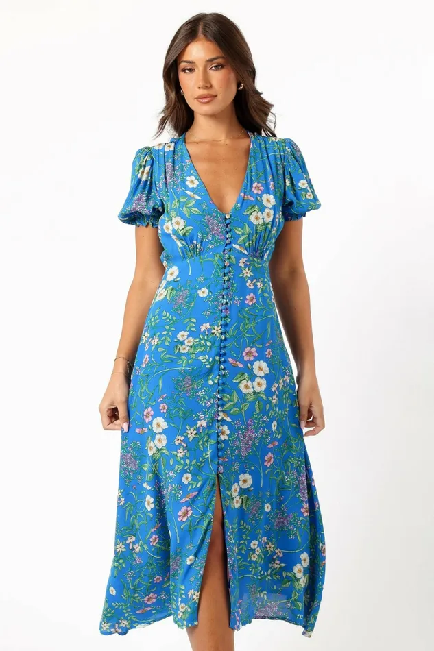 Floral Dresses Petal and Pup Women Brax Floral Dress Blue Ivy