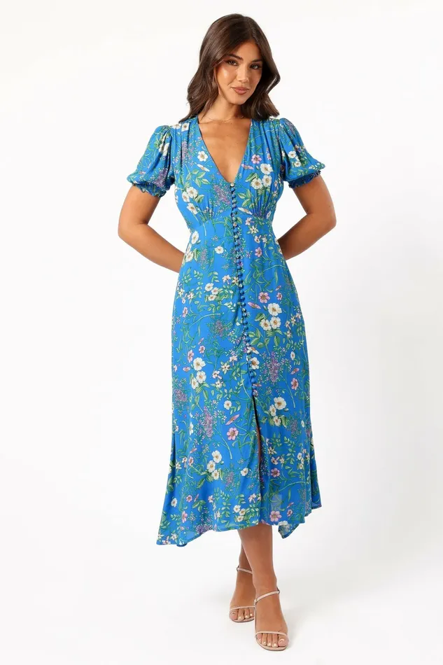 Floral Dresses Petal and Pup Women Brax Floral Dress Blue Ivy
