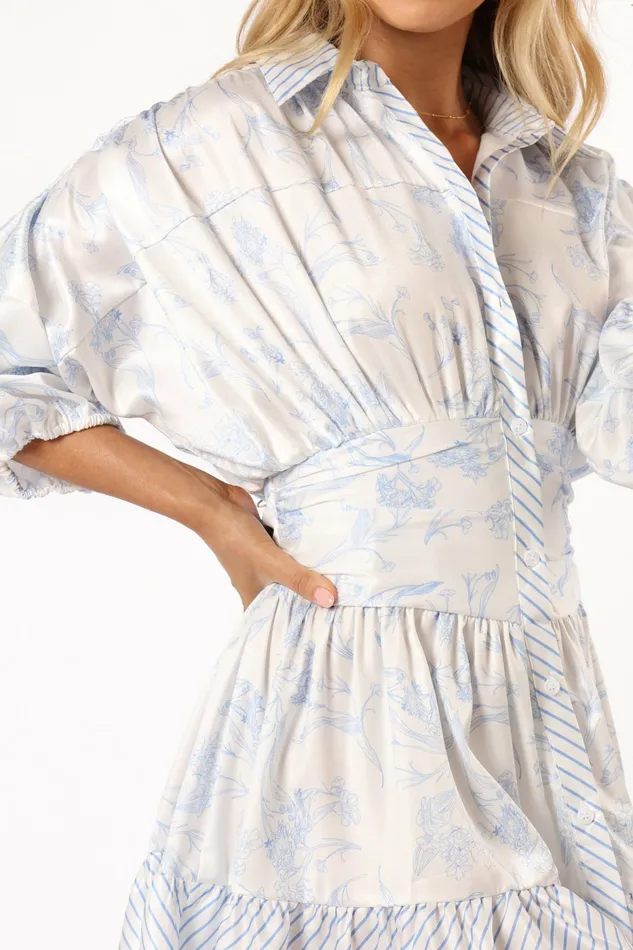 Floral Dresses Petal and Pup Women Leigha Mini Dress Blue