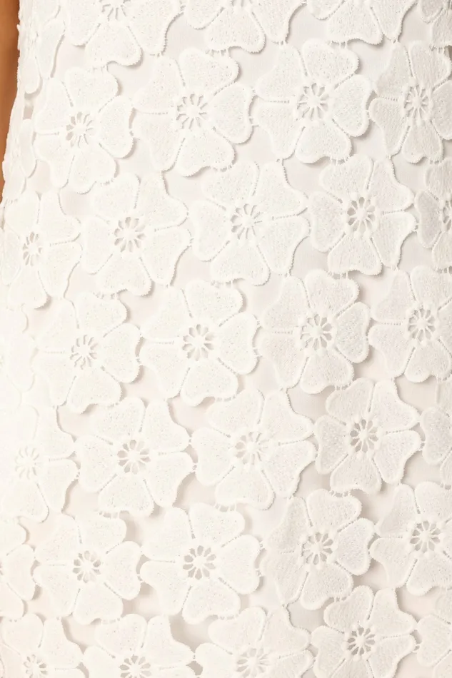 Floral Dresses Women Trinny Mini Dress White Petal and Pup