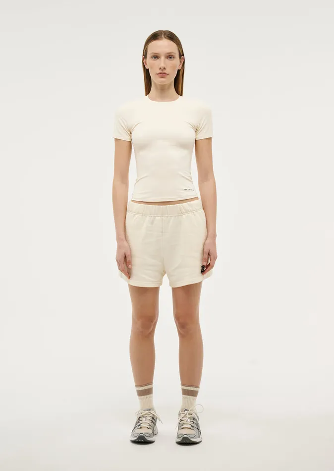 FOUNDATION SHORT SLEEVE TEE IN WHISPER WHITE Bodyluxe PE Nation Women