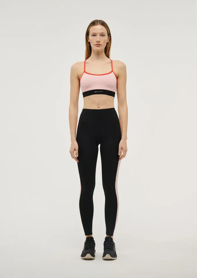 FREE PLAY 2 FULL LENGTH LEGGING IN BLACK CRYSTAL ROSE Leggings PE Nation Women