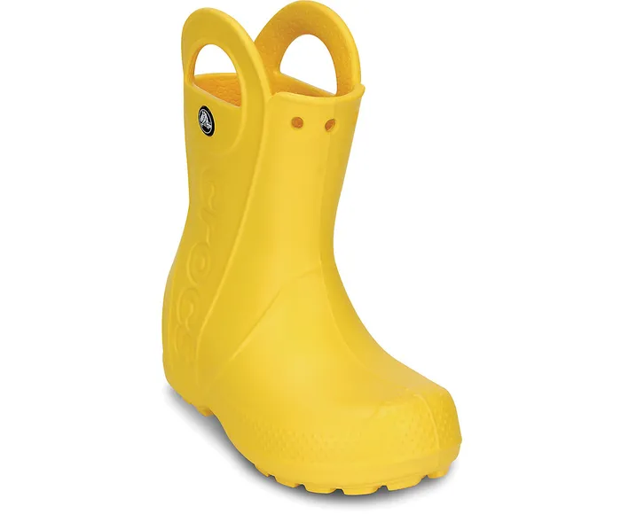 GirlsBoys Kids Handle It Rain Boot Yellow Boots Crocs