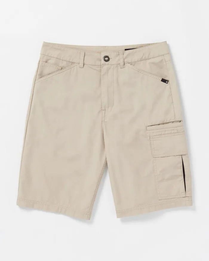 Grand Fang Cargo Shorts 8211 Light Khaki Mens Volcom Shorts
