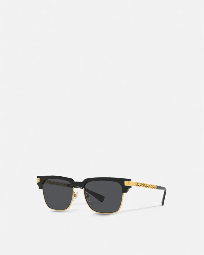Greca Sunglasses Blackgold Men Versace Sunglasses