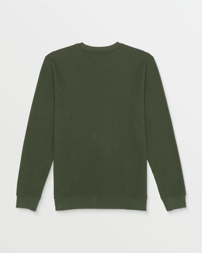 Gridstone Crew Long Sleeve Shirt 8211 Squadron Green Mens Volcom TShirts and Tanks