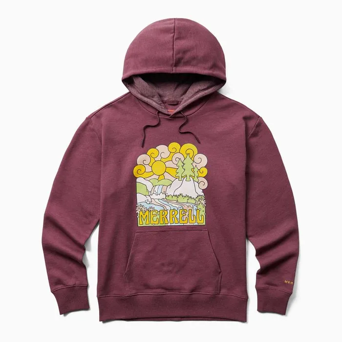 Groovy Fleece Hoody Plum Wine Heather Women Merrell Tops