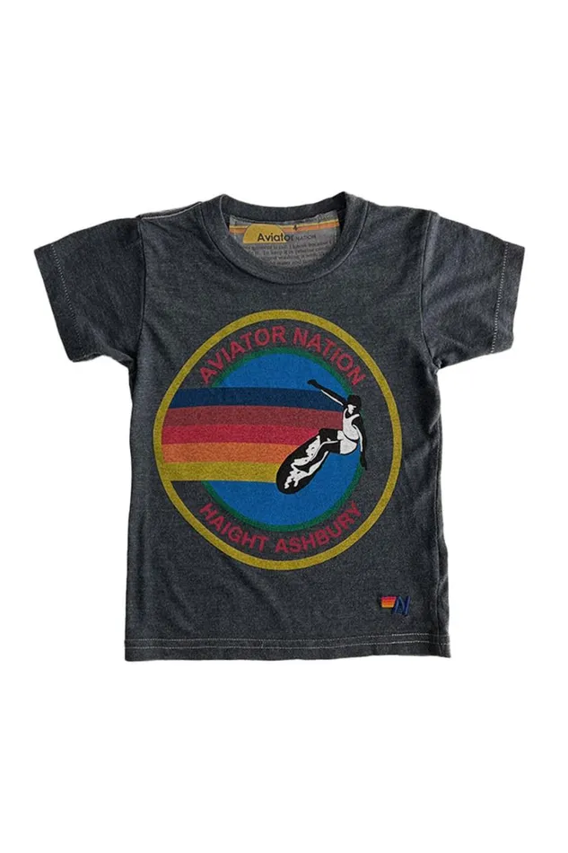 Haight Ashbury Tee 8211 Charcoal Kids Aviator Nation Tees