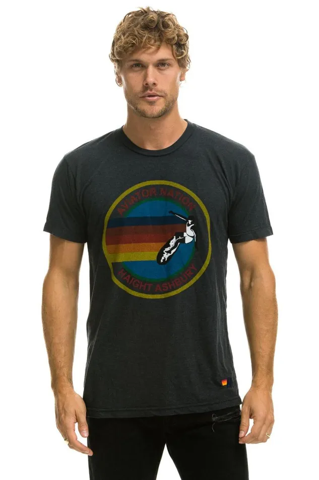 Haight Ashbury Tee 8211 Charcoal WomenMen Aviator Nation Tees