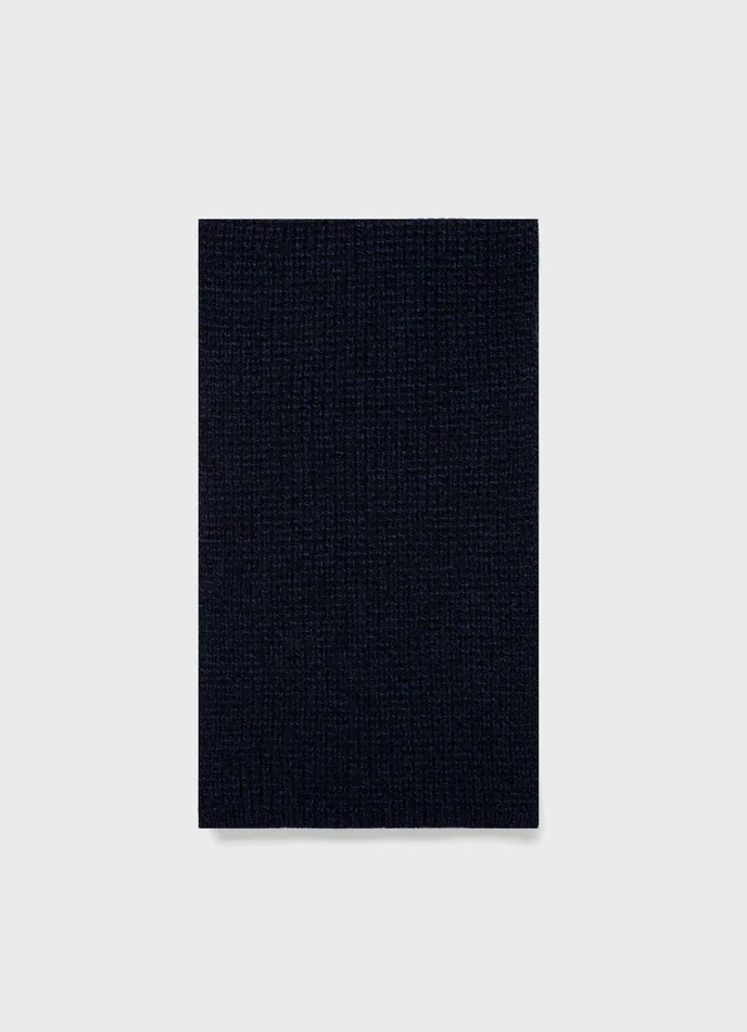 Hats Scarves and Gloves Textured Waffle Scarf Navy ussunspel MenWomen