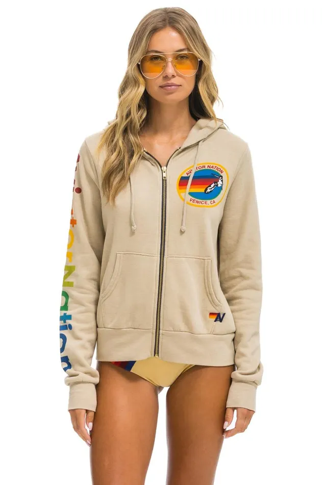 Hoodie 8211 Sand WomenMen Aviator Nation Hoodies