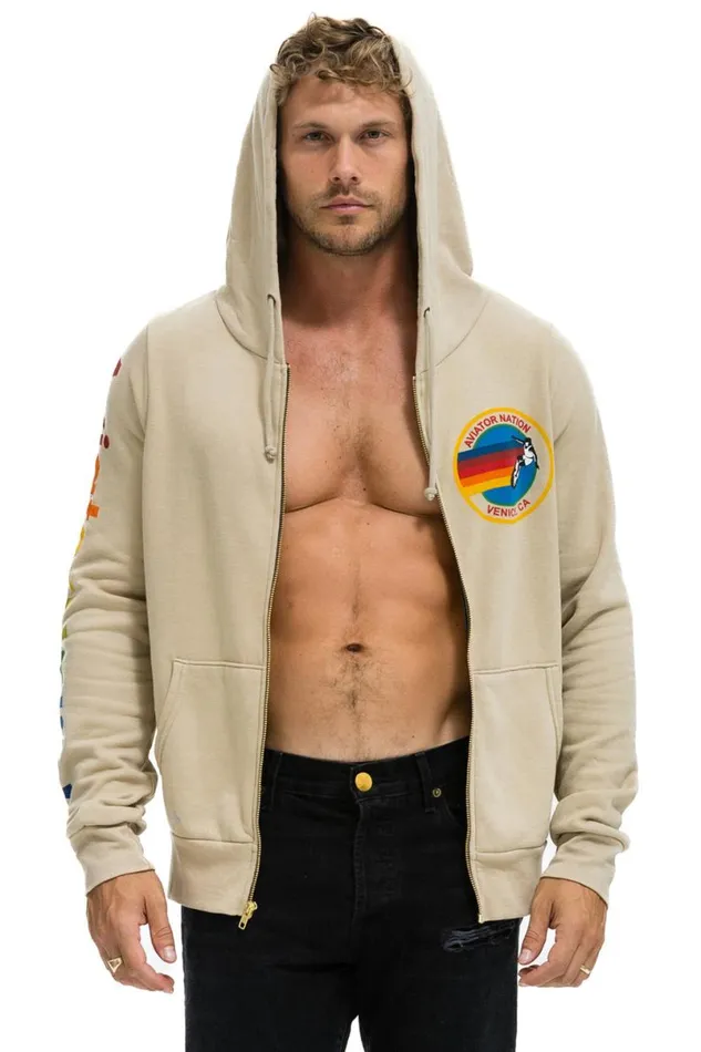 Hoodie 8211 Sand WomenMen Aviator Nation Hoodies
