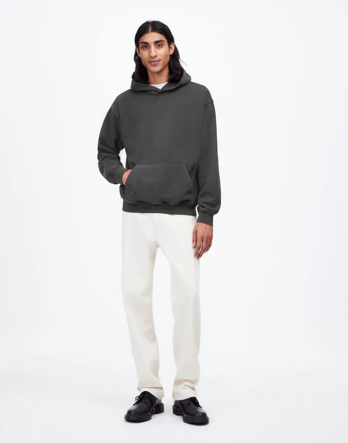 Hoodies and Sweatshirts Men Madewell The McCarren Midweight Hoodie Sweatshirt Coal Hoodies and Sweatshirts Men Madewell The McCarren Midweight Hoodie Sweatshirt Coal