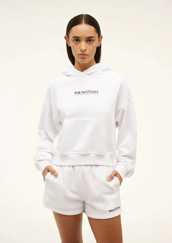 Hoodies Women PE Nation TRANSITION HOODIE IN OPTIC WHITE