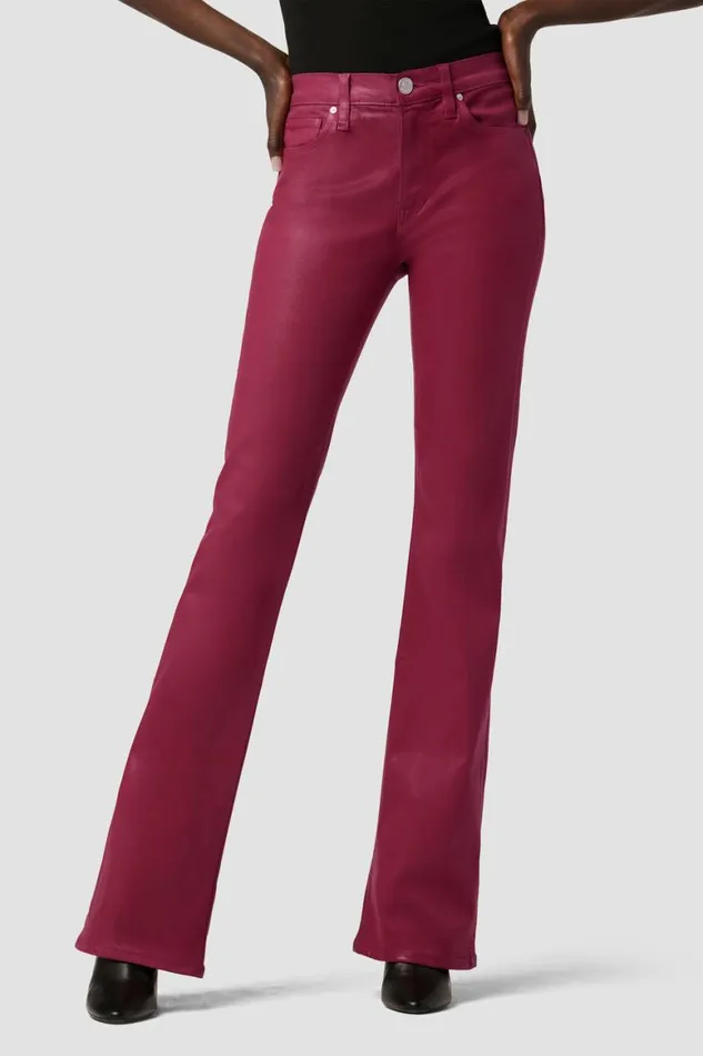 Hudson Jeans Bootcut Barbara HighRise Bootcut Jean Coated Beet Red 8211 Women
