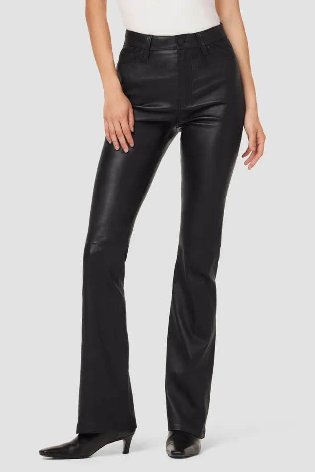 Hudson Jeans Bootcut Faye Ultra HighRise Bootcut Leather Pant Black 8211 Women