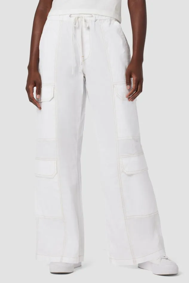 Hudson Jeans Cargo Parachute Wide Leg Cargo White 8211 Women