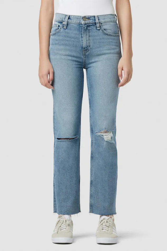 Hudson Jeans Straight Remi HighRise Straight Ankle Jean Destructed Obsession 8211 Women